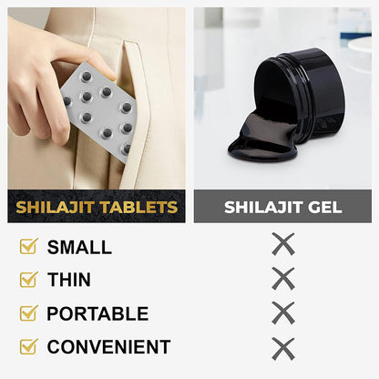 30,000 MG Shilajit Tablets, 100% Shilajit Pure Tablets 120 Counts - Shilajit Himalayan Organic Rich in Fulvic Acid & 85+ Trace Minerals, Shilajit Resin Supplement for Energy & Immune System